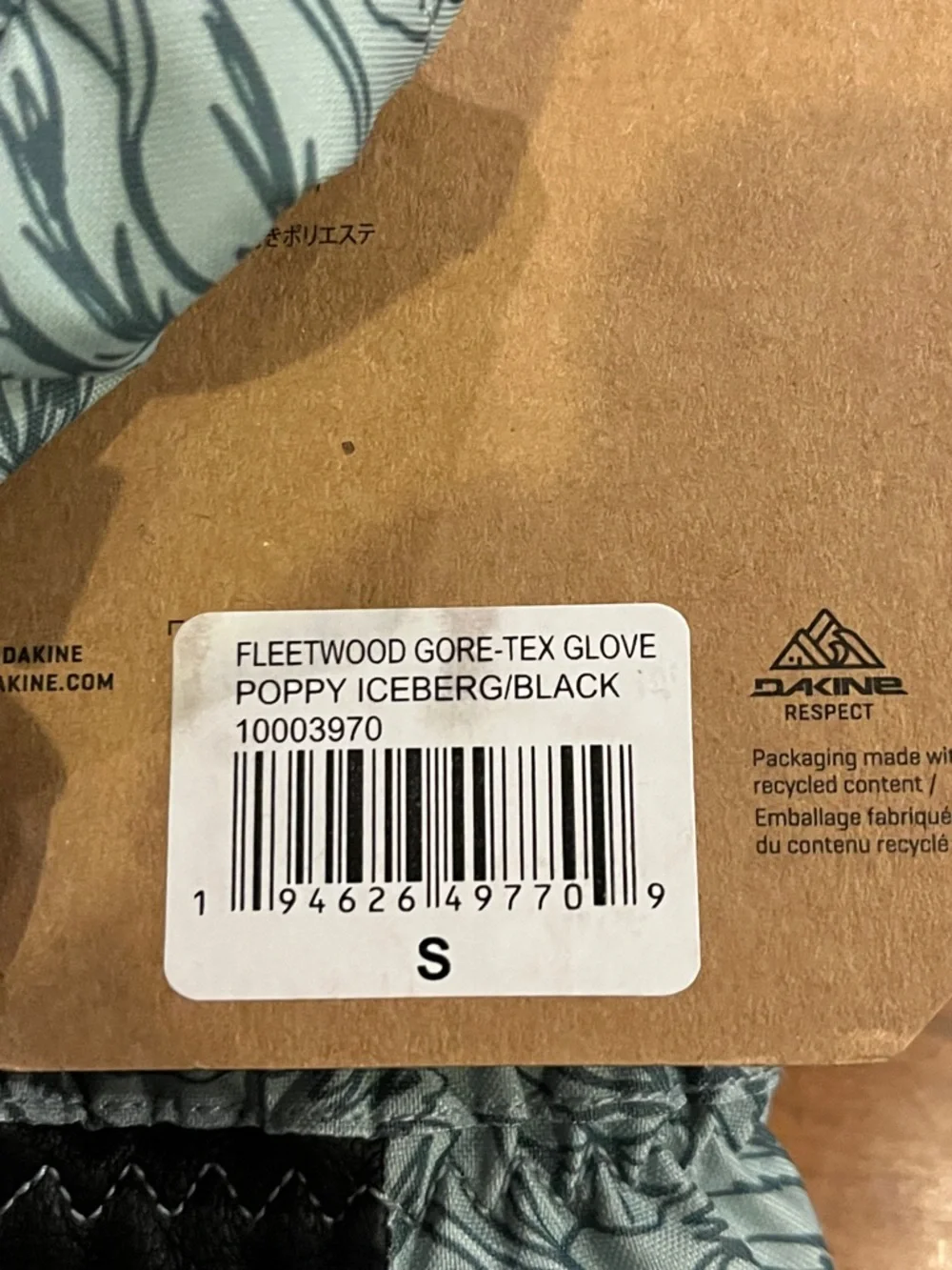 Dakine Fleetwood Gore-Tex Winter Gloves Poppy Iceberg Black Women’s Size Small